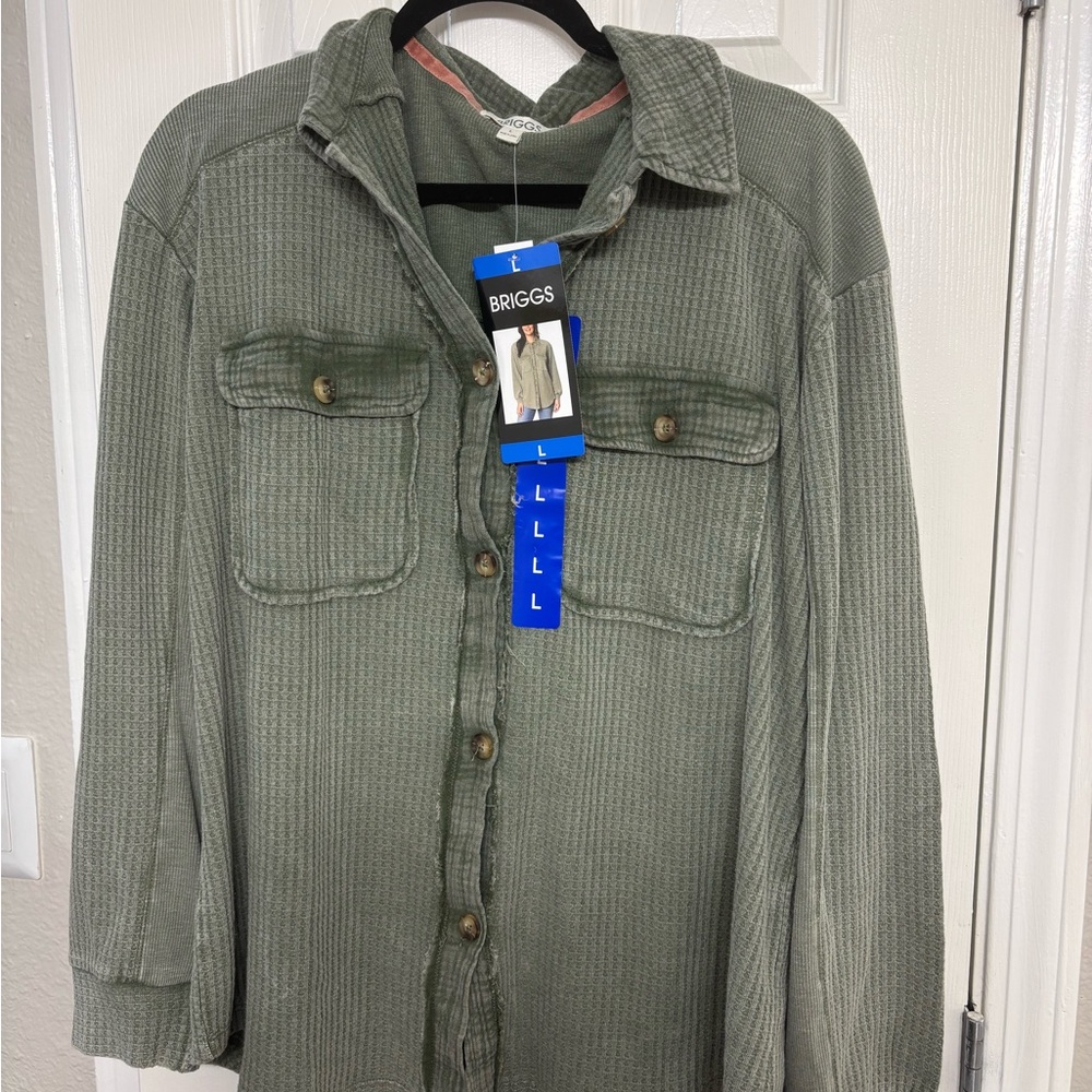 NWT Briggs New York Women’s Green Jacket/Flannel